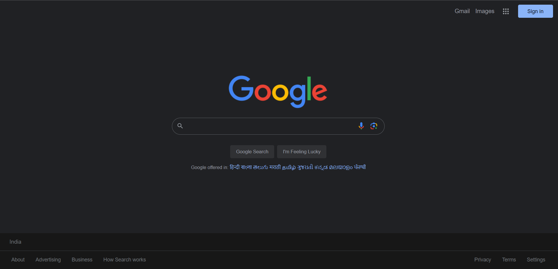 Google Homepage Clone Image