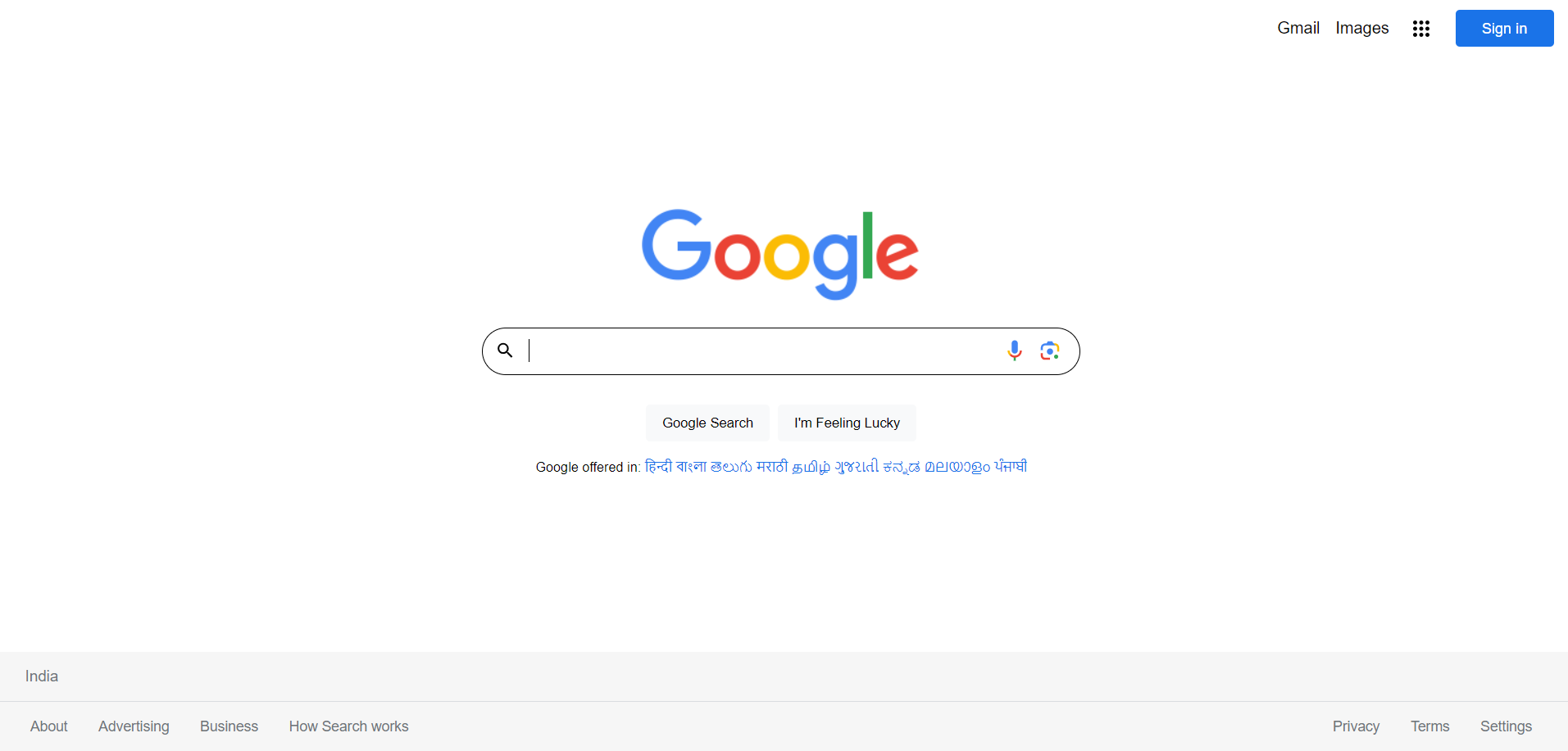 Google Homepage Clone Image